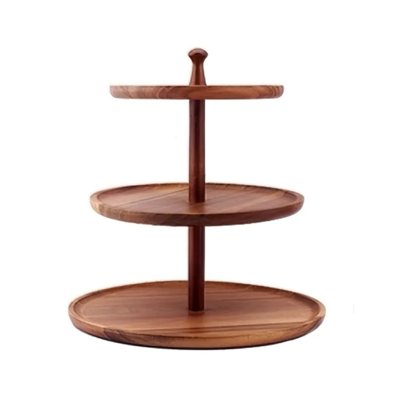 Porrastettu puinen jälkiruokateline